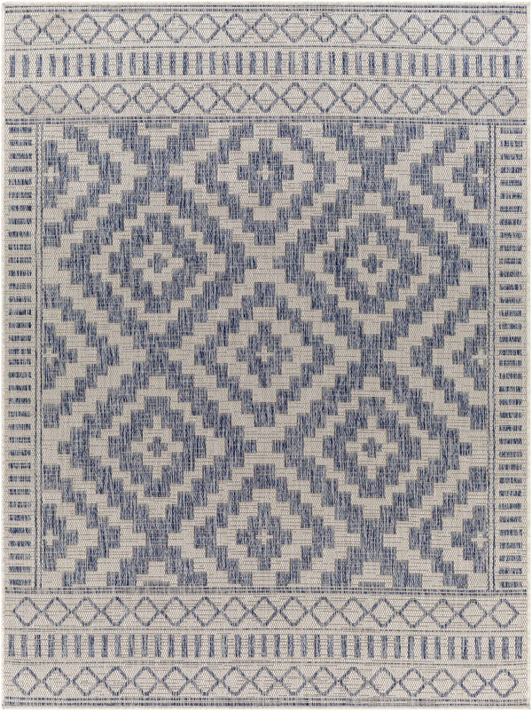 Armen Cream&Blue Outdoor Rug