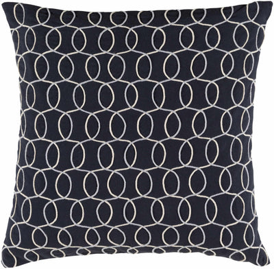 Armitage Black Geometric Circles Accent Pillow - Clearance