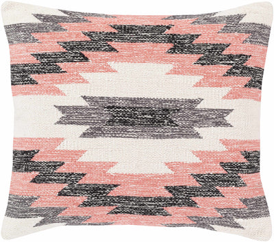 Arpin Pink Aztec Patterned Cotton Accent Pillow - Clearance