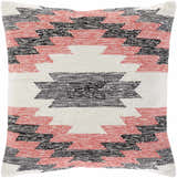 Arpin Pink Aztec Patterned Cotton Accent Pillow - Clearance