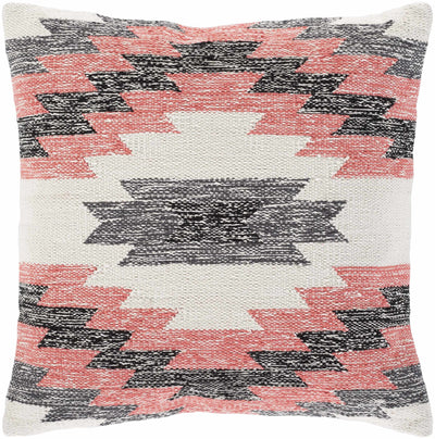 Arpin Pink Aztec Patterned Cotton Accent Pillow - Clearance