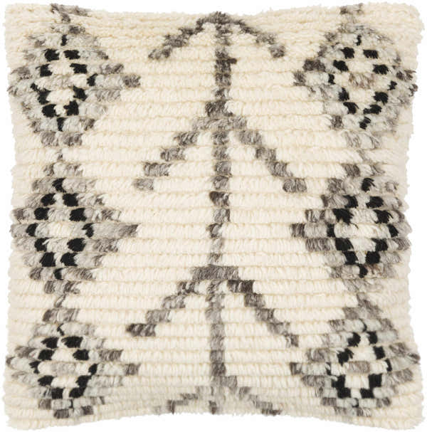 Arrochar Cream Geometric Textured Throw Pillow - Clearance