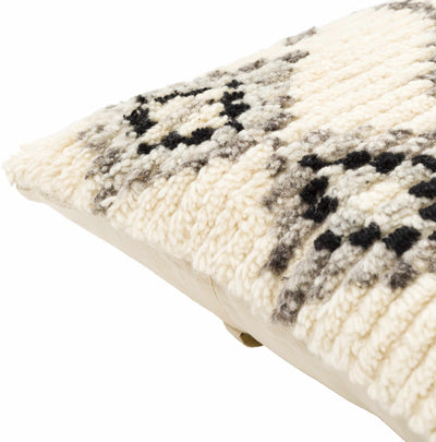 Arrochar Cream Geometric Textured Throw Pillow - Clearance