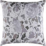 Arvin Gray Floral Pattern Throw Pillow - Clearance
