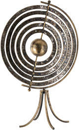 Linntown Antique Gold Circular Metal Sculpture