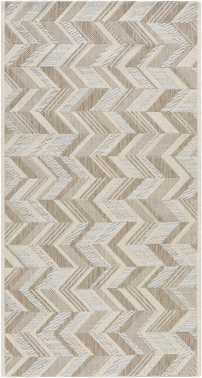 Ashbourne Brown/Beige Chevron Rug - Clearance