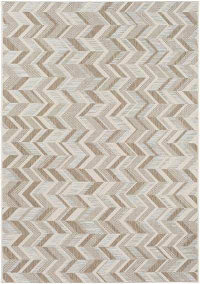 Ashbourne Brown/Beige Chevron Rug - Clearance