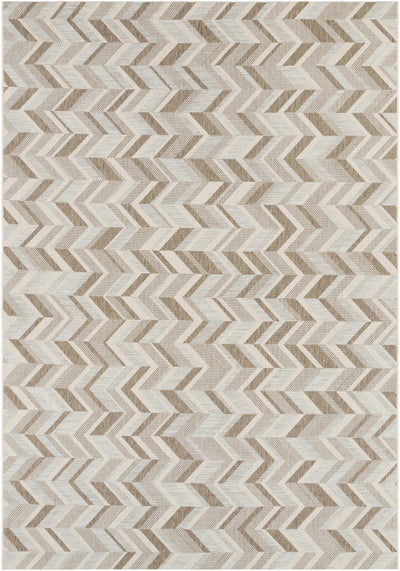 Ashbourne Brown/Beige Chevron Rug - Clearance