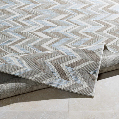 Ashbourne Brown/Beige Chevron Rug - Clearance