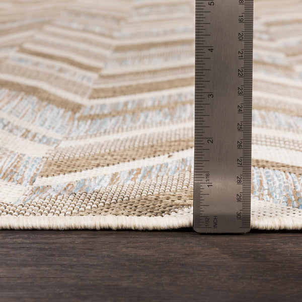 Ashbourne Brown/Beige Chevron Rug - Clearance