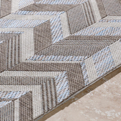 Ashbourne Brown/Beige Chevron Rug - Clearance