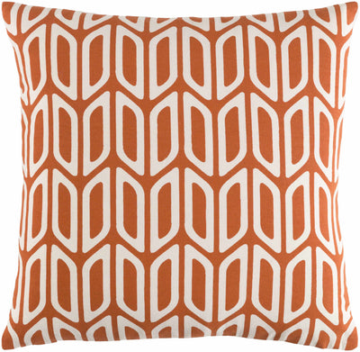 Ashmore Orange Oval Geometric Throw Pillow - Clearance