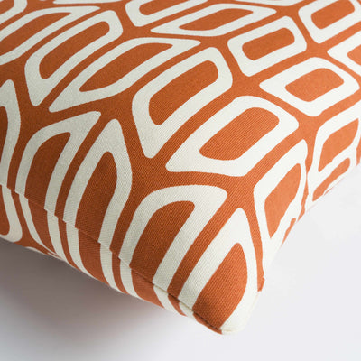 Ashmore Orange Oval Geometric Throw Pillow - Clearance