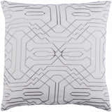 Ashwaubenon White Geometric Square Accent Pillow - Clearance