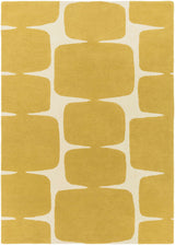 Astor Yellow Modern Wool Rug - Promo