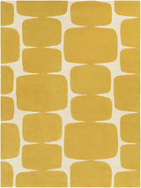 Astor Yellow Modern Wool Rug - Promo