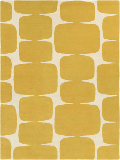 Astor Modern Yellow Wool Carpet