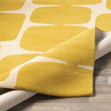 Astor Yellow Modern Wool Rug - Promo
