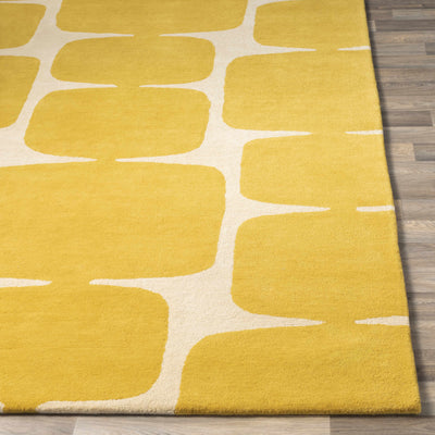 Astor Modern Yellow Wool Carpet