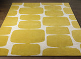 Astor Yellow Modern Wool Rug - Promo