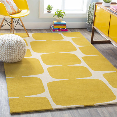 Astor Modern Yellow Wool Carpet