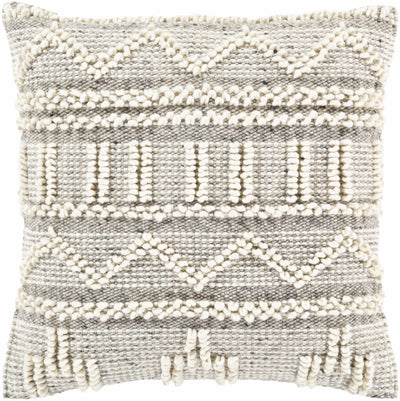 Atascocita Cream Wool&Cotton Throw Pillow