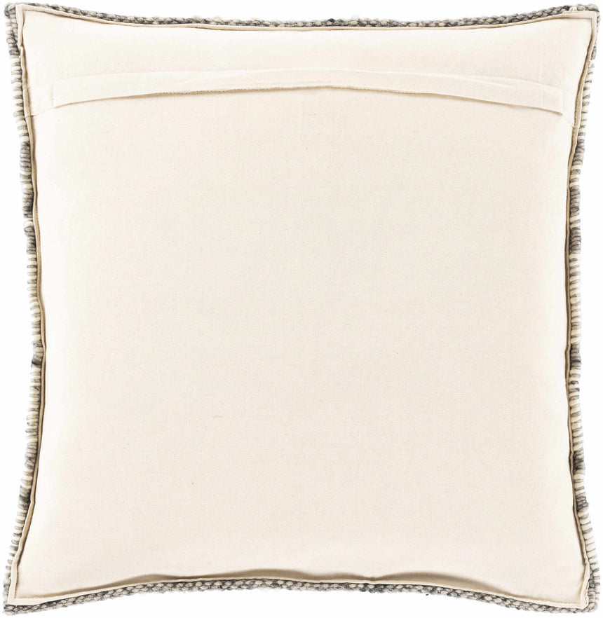Atascocita Cream Wool&Cotton Throw Pillow