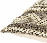 Atascocita Cream Wool&Cotton Throw Pillow