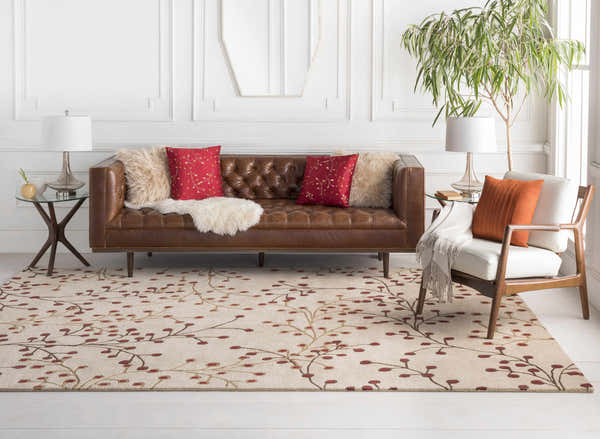 Bournemouth Rust Square Throw Pillow - Clearance