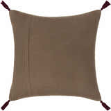 Savera Dusty Sage Organic Woven Textured Global Bohemian Wool Accent Pillow with Knotted Tassels