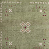 Savera Dusty Sage Organic Woven Textured Global Bohemian Wool Accent Pillow with Knotted Tassels