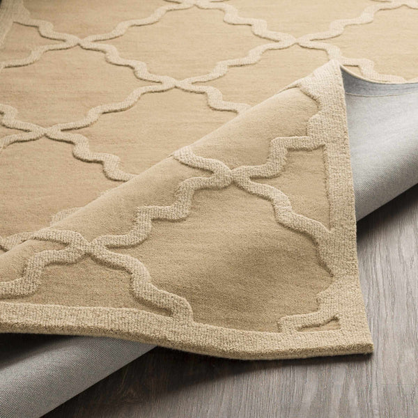 Posen Tan Wool Lattice Carpet - Clearance