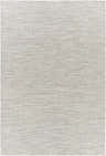 Close-up of the Ayr Area Rug. Cream and light beige rug with a subtle geometric pattern and woven texture. Design-Rectangle-537