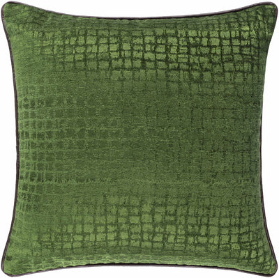 Ayar Green Grid Square Throw Pillow - Clearance