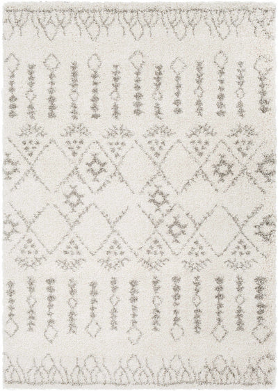 Aylett Beige Trellis Shag Rug - Clearance