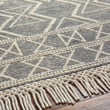 Aziel Wool Rug with Tassels - Clearance
