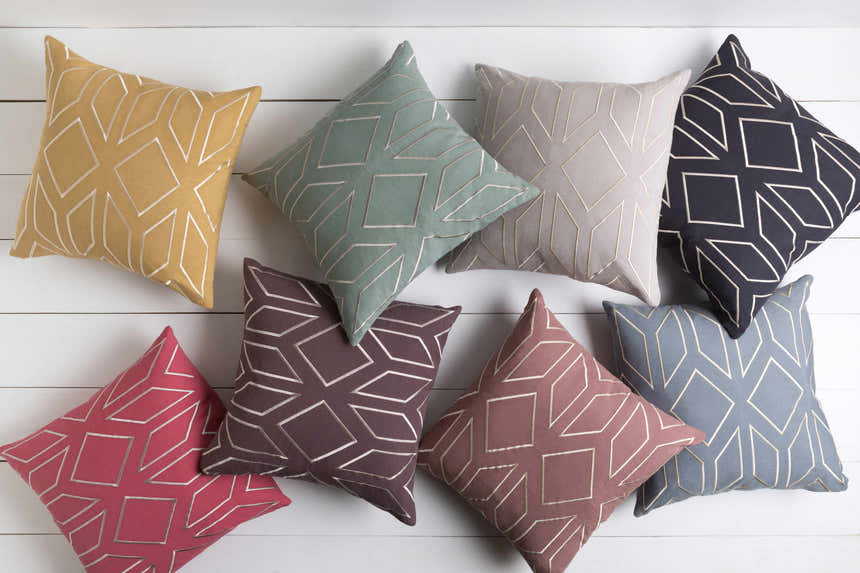 Mounds Pink Geometric Accent Pillow - Clearance