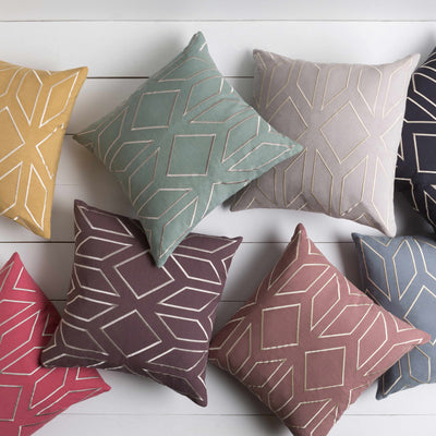 Liebenthal Teal Geometric Pattern Accent Pillow - Clearance