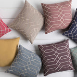 Ermington Plum Geometric Square Throw Pillow - Clearance