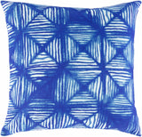 Baao Blue Geometric Pattern Throw Pillow - Clearance