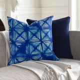 Baao Blue Geometric Pattern Throw Pillow - Clearance
