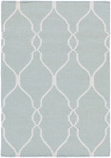 Baconton Blue/Beige Trellis Wool Rug - Clearance