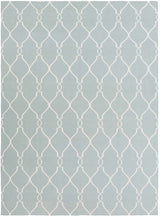 Baconton Blue/Beige Trellis Wool Rug - Clearance