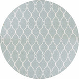 Baconton Blue/Beige Trellis Wool Rug - Clearance