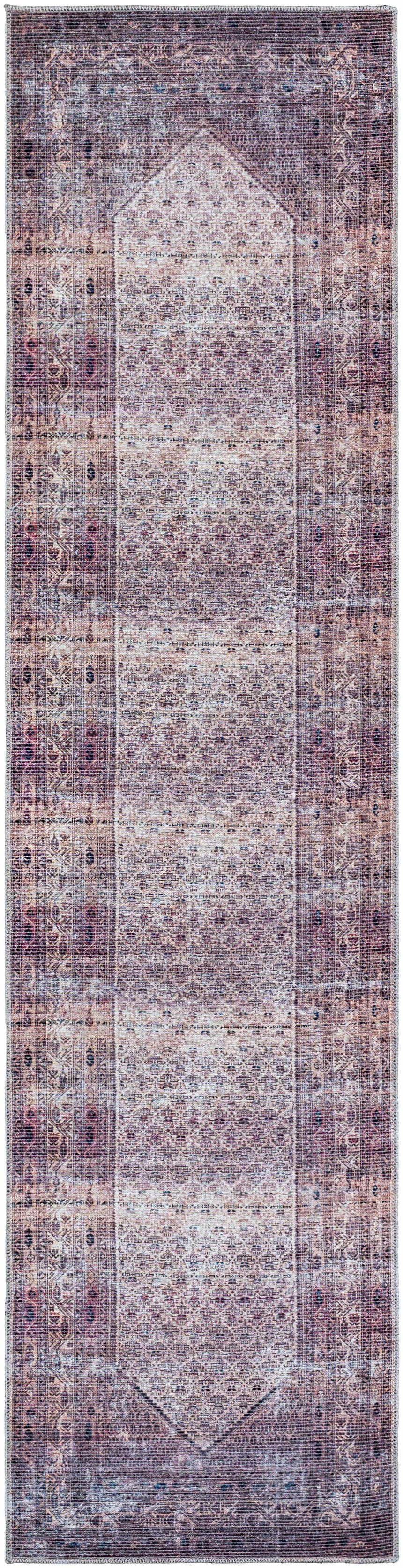Dusty Pink Bagacay Distressed Washable Area Rug - Clearance