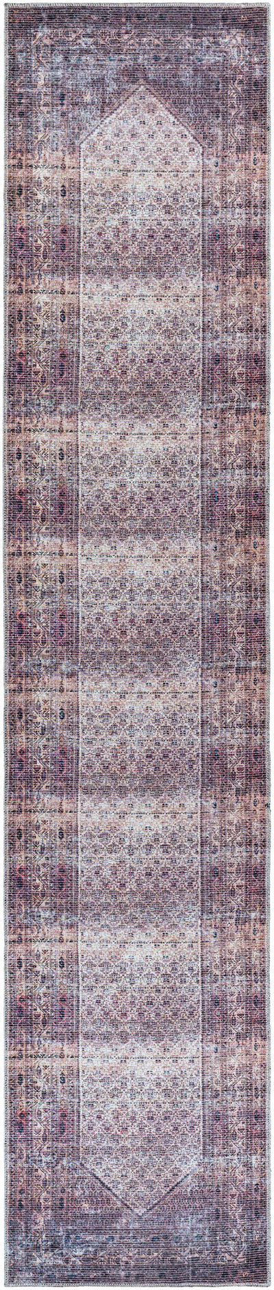 Dusty Pink Bagacay Distressed Washable Area Rug