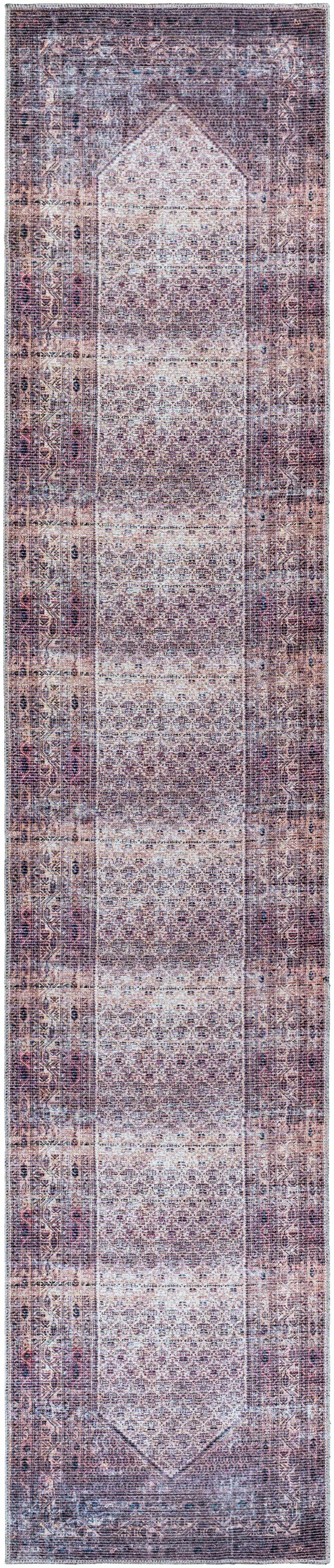 Dusty Pink Bagacay Distressed Washable Area Rug - Clearance