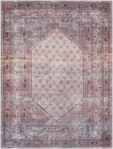 Dusty Pink Bagacay Distressed Washable Area Rug - Clearance
