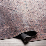Dusty Pink Bagacay Distressed Washable Area Rug - Clearance