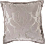 Balfron Gray Embroidered Square Throw Pillow - Clearance